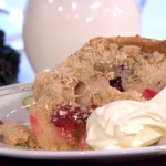 Phil Vickery seasonal apple and blackberry crumble cake recipe on This Morning