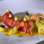 Michael Caines warm salad of lobster with curry mayonnaise and mango vinaigrette recipe on Royal Recipes