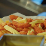 Jamie Oliver salmon belly fish nuggets with chips recipe