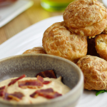 Simon Rimmer Gougeres with Bacon and Mustard Dip recipe
