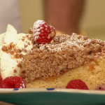 Simon Rimmer raspberry crumble cake recipe on Sunday Brunch