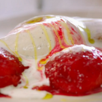 Jamie Oliver plum tarte tatin with vanilla ice cream recipe