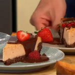 Simon Rimmer vanilla custard and chocolate cheesecake recipe on Sunday Brunch