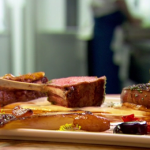 Raymond Blanc assiette of lamb with braised caramelized shallots recipe on Saturday Kitchen