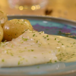 Paul Ainsworth turbot in a champagne butter sauce on The Best Christmas Food Evera