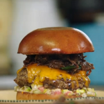 Jamie’s Ultimate British burger with pulled oxtail recipe on Friday Night Feast