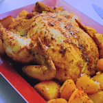 Parveen Ashraf spicy Indian roast chicken with cumin roasted potatoes recipe on Parveen’s Indian Kitchen