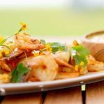 Ainsley Harriott chargrilled citrus prawns with a hot pepper sauce recipe on Ainsley’s Caribbean Kitchen