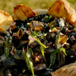 James Martin mussels with cider and bacon recipe on James Martin’s Great British Adventure