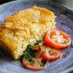 Simon Rimmer Tiropita with tomatoes and feta cheese recipe on Sunday Brunch