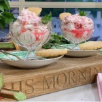 Alison O’Neill (The Yorkshire Shepherdess) rhubarb fool with shortbread biscuits recipe on This Morning