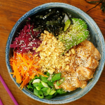 Nadiya Hussain salmon poke bowl with sushi rice recipe on Nadiya’s Time to Eat