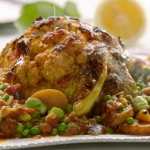Jamie Oliver roasted cauliflower stew recipe on Jamie’s Meat-Free Meals