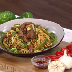 Ching’s quick beef and black bean noodles recipe on This Morning