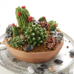Juliet Sear cacti and succulents flower pot cake with vegan buttercream recipe on Beautiful Baking with Juliet Sear