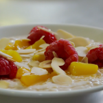 Tom Kerridge peach Melba overnight oats recipe on Lose Weight and Get Fit with Tom Kerridge