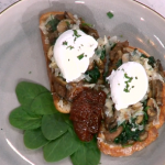 Ainsley Harriott posh cheese and toast with poached egg and tomato chutney recipe on This Morning