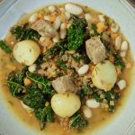 Ian and Henry’s hearty and herby stew with croutons recipe on Living On The Veg
