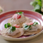Lisa Faulkner mackerel pate with a cucumber and radish salad recipe on John and Lisa’s Weekend Kitchen
