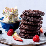 Simon Rimmer Chewy Choc Cookies with mascarpone recipe on Sunday Brunch