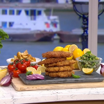 Phil Vickery chicken milanese with Japanese panko breadcrumbs and chopped salad recipe on This Morning