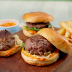 John Gregory Smith loaded cheese burgers recipe on Ainsley’s Food We Love