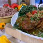 Levi Roots Caribbean brown stew chicken with gravy, rice and peas recipe on This Morning