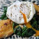Tim Lovejoy smoked mackerel with poached eggs and spinach recipe on Sunday Brunch