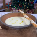 James Martin winter soup with cheese straws recipe on This Morning