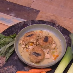 John Whaite chicken cider stew with cobblers recipe on Steph’s Packed Lunch