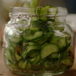 Nigella Lawson pickled cucumber salad recipe on Nigella’s Cook, Eat, Repeat: Christmas Special