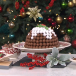 Juliet Sear alternative Christmas pudding with Swiss rolls and salted caramel ice cream recipe on This Morning