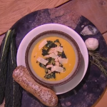 Clodagh McKenna kale with bean and winter root vegetables soup recipe on Steph’s Packed Lunch