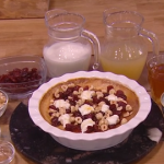 John Whaite spiced apple and cranberry rice pudding recipe on Steph’s Packed Lunch