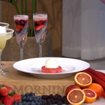 James Martin’s desserts on the beach with alcoholic rhubarb and gin jelly on This Morning