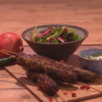 Ruby Bhogal spicy lamb koftas with kale and pomegranate salad recipe on Steph’s Packed Lunch