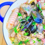 Nisha Katona fish stew with grapes, fennel and mackerel recipe on A Taste Of Italy