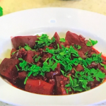 Kate Humble beet bourguignon (beetroot and mushroom stew) recipe on Escape To The Farm
