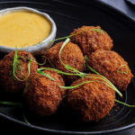 Simon Rimmer Deep Fried Meatballs With Cheese Sauce recipe on Sunday Brunch