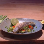 Jack Stein sea bass with mango and avocado salsa recipe on Steph’s Packed Lunch