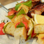 Ainsley Harriott cherry tomato skewers and potato salad recipe on Ainsley’s Food We Love