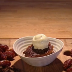 Ruby Bhogal self-saucing chocolate sticky toffee pudding recipe on Steph’s Packed Lunch