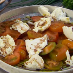 James Martin tomato and mozzarella salad with a balsamic vinegar and olive oil dressing recipe on James Martin’s Saturday Morning