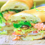 Jamie Oliver BBQ Cajun salmon po’ boy sandwich recipe on Jamie Keep Cooking Family Favourites