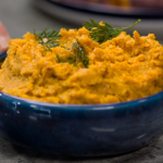 Prue Leith carrot hummus recipe on  Cook Clever, Waste Less with Prue and Rupy
