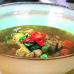 Gok Wan Tom yum soup with cherry tomatoes and spring onions recipe on Gok Wan’s Easy Asian