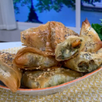 Nisha Katona vegetable samosas with filo pastry recipe on This Morning