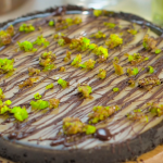 The Hairy Bikers’ key lime pie with gin, condensed milk and chocolate drizzle recipe on The Hairy Bikers Go North