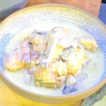 James Martin chicken with Riesling wine and egg yolks recipe on James Martin’s Saturday Morning