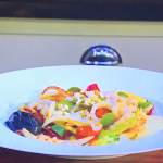 Stephen Terry Chargrilled Squid, New Potatoes, Chorizo and Cabbage in Dressing recipe on James Martin’s Saturday Morning